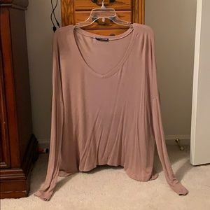 Brandy Melville soft long sleeve flowey shirt